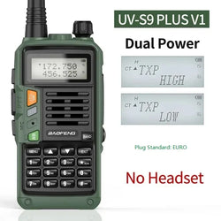 1/2PCS BaoFeng UV-S9 PLUS Waterproof Walkie Talkie 10W Powerful CB Radio Long Range Portable Two Way Radio for hunting travel