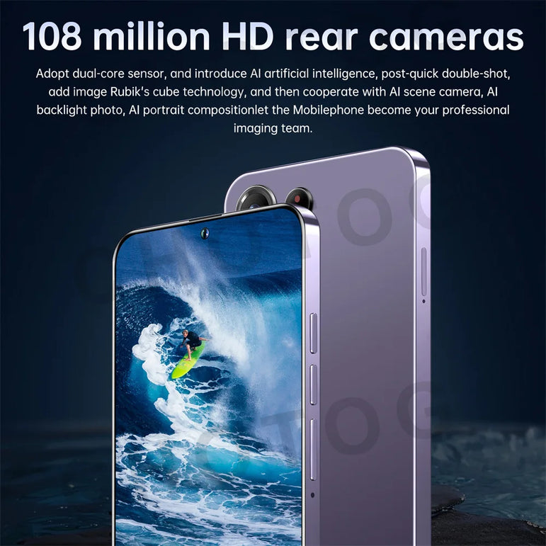 New SMS 24 Ultra Mobile Phones 22GB+2TB Global Version Smartphone 5G Dual Sim Android Cellphones Snapdragon 8 gen 3 Cell Phone