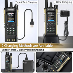 Baofeng UV-32 Walkie Talkie GPS 10W Wireless Bluetooth APP Programming Air Band Type-C NOAA for UV-5R Amateur Two Way Ham Radio