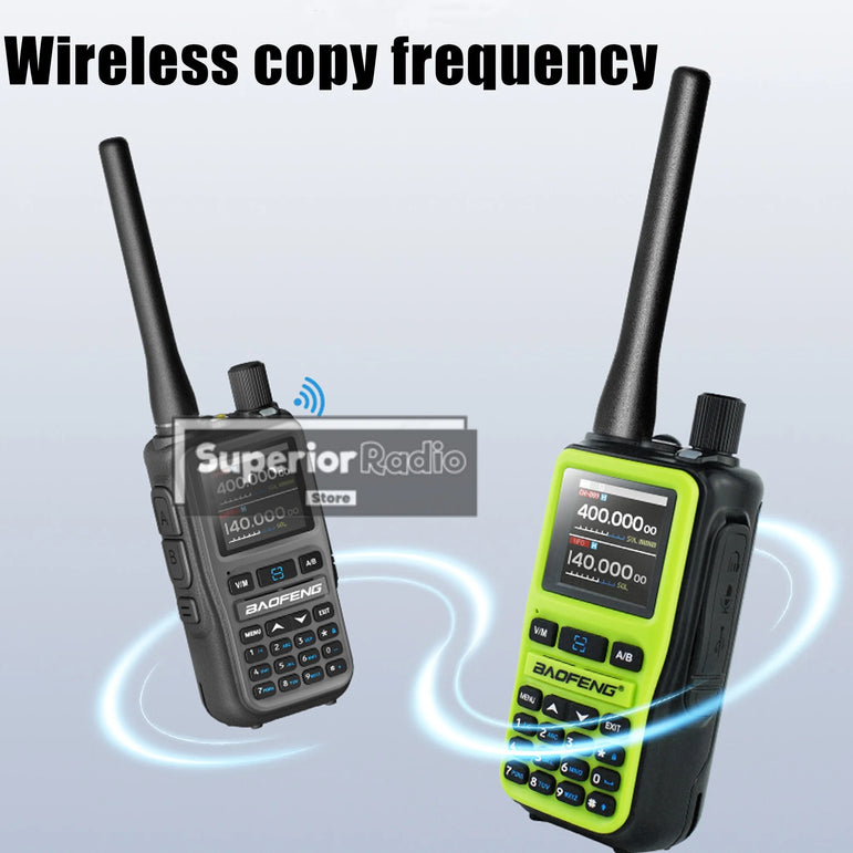 1/2PCS Baofeng UV-5R Mini Walkie Talkie Bluetooth Programming Type-C Dual PTT Lightweight 999 Channels Flashlight Frequency Copy