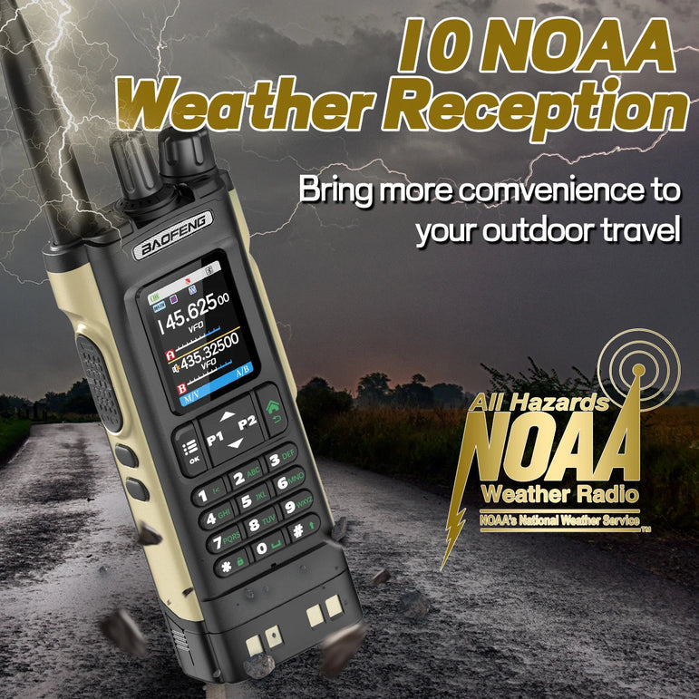 Baofeng UV-32 Walkie Talkie GPS 10W Wireless Bluetooth APP Programming Air Band Type-C NOAA for UV-5R Amateur Two Way Ham Radio