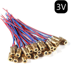 10/20pcs Adjustable Mini Laser Pointer Diode RED Dot Laser Diod Circuit 3V/5V 5mW 650nm Module Pointer Sight Copper Head