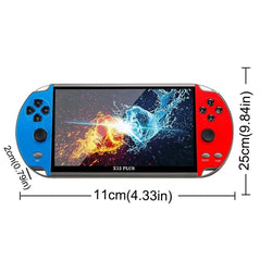 X12 Plus Handheld Game Console 7.1 inch HD Screen Handheld Portable Video Player Built-in 10,000 Classic Video Games Console