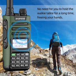 BaoFeng M-13 PRO V1 V2 High Power Multi Band Walkie Talkie Type C Charger Long Range Upgraded UV-13 PRO V1 V2 Ham Two Way Radio