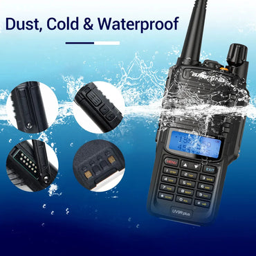 Baofeng UV-9R Plus IP68 Dual Band Waterproof Walkie Talkie 10KM Long Range Portable HF Transceiver CB Hunting Ham Radio