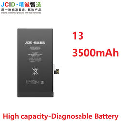 JCID Diagnostic Battery High Capacity For Iphone 12 13 14 100% Heath Visible New 0-cycle No Pop Up Used Genuine Parts On IOS 18