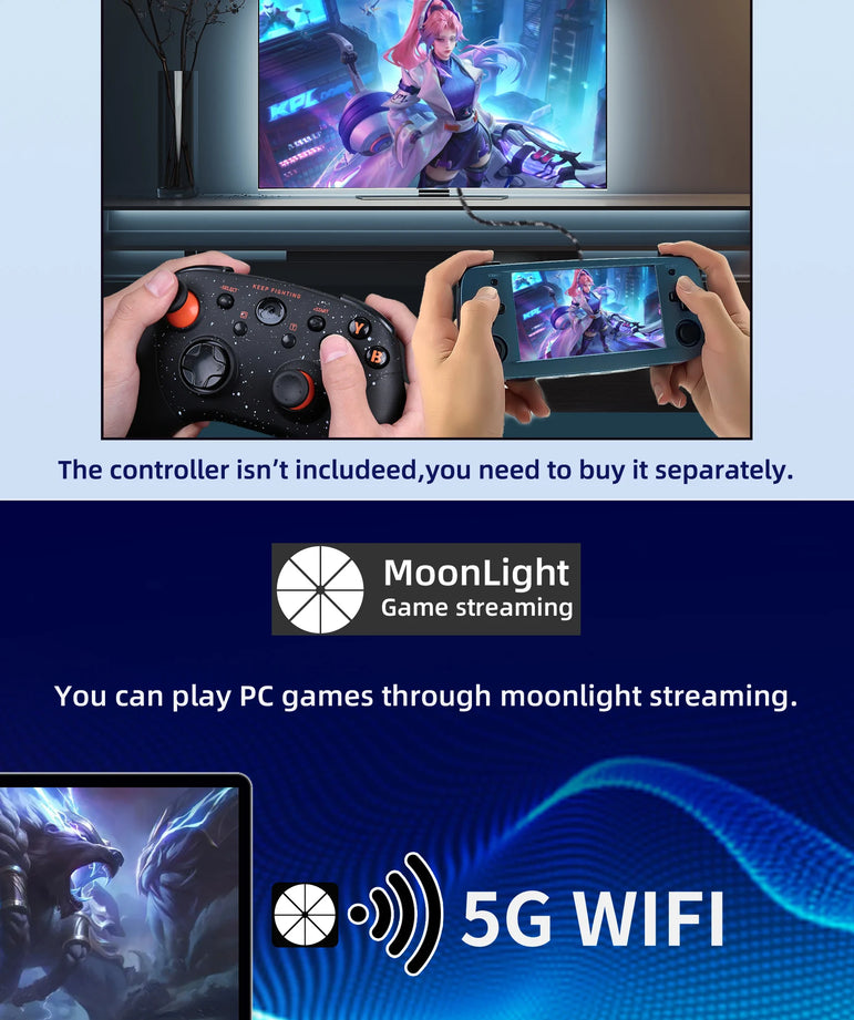 Anbernic RG503 Retro Handheld Video Game Console 4.95-inch OLED Screen Linux System Portable Game Player RK3566 Bluetooth 5G Wif