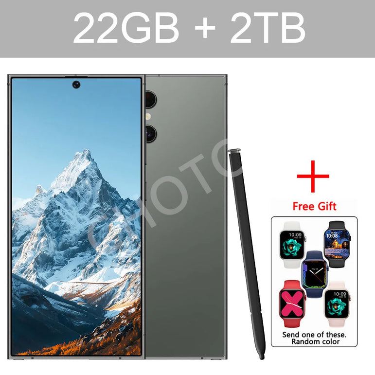 SMS 25 Ultra Smartphone 5G Dual SIM 7800mAh Original Mobile Phones Global Version HD Cellphones 22GB+2TB Cell Phone Android 14