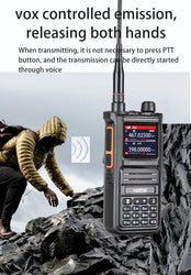 Radtel RT-470X Full Band Ham Radio 256 Channel Air Band Two Way Radio USB-C Aviation NOAA Police Marine Amateur HT Scanner Roger