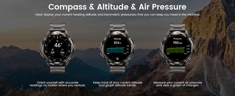 2025 Original KOSPET TANK T3 Ultra GPS Smart Watch For Men Smartwatch Waterproof 5ATM IP69K 470mAh AMOLED Bluetooth Call Watches