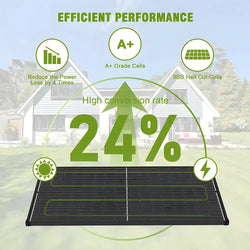 WERCHTAY 100W 12V 12BB Monocrystalline Solar Panel IP67 Waterwoof High-Efficiency & Easy to Install for RV Boat Roof Charging