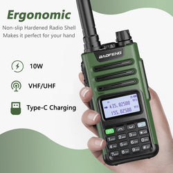 2PCS BAOFENG UV13 Pro V2 10W Waterproof Walkie Talkie UHF/VHF Dual Band UV13PRO with Typ-C Cable Upgrade of UV-10R Two Way Radio