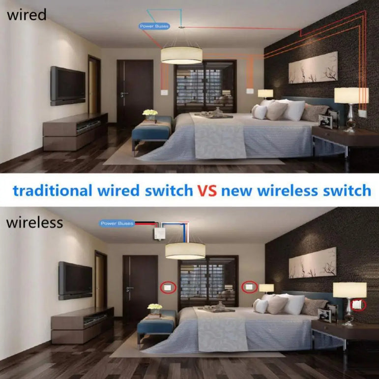 220V Wifi Wireless Switch Smart Lmap LED Lighting Controller 1/2/3gang Remote Control RF Relay Receuver Board Wall Switch