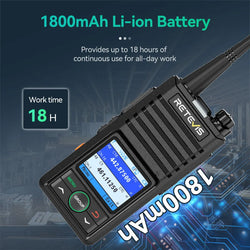 Retevis RB658 Walkie Talkie APP Control Long Range Walkie-talkie Bluetooth 5.0 UHF Professional Communication Radio for Camping