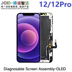JCID OLED Screen Diagnosable Assembly NEW Soft Hard FHD Touch Display Pantalla For iphone 12 13 15 16 Without IC Removal No Pop