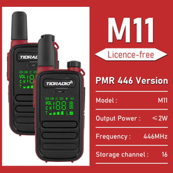 TIDRADIO 2PCS M11 Mini Walkie Talkie Profesional PMR /FRS Long Range Communication Radio Two Way Radio Transceiver Colorful
