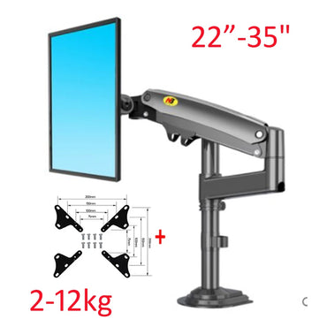 NEW NB H100 Gas Spring 22-35" LCD LED Monitor Holder Arm Full Motion Desktop Monitor TV Mount Bracket Load 2-12 kgs