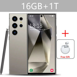 SMS 24 Ultra High-end Mobile Phone 16GB+1TB Cellphone 7800mAh Global Version HD Cell Phone 5G Dual SIM Smartphone Face Unlocked