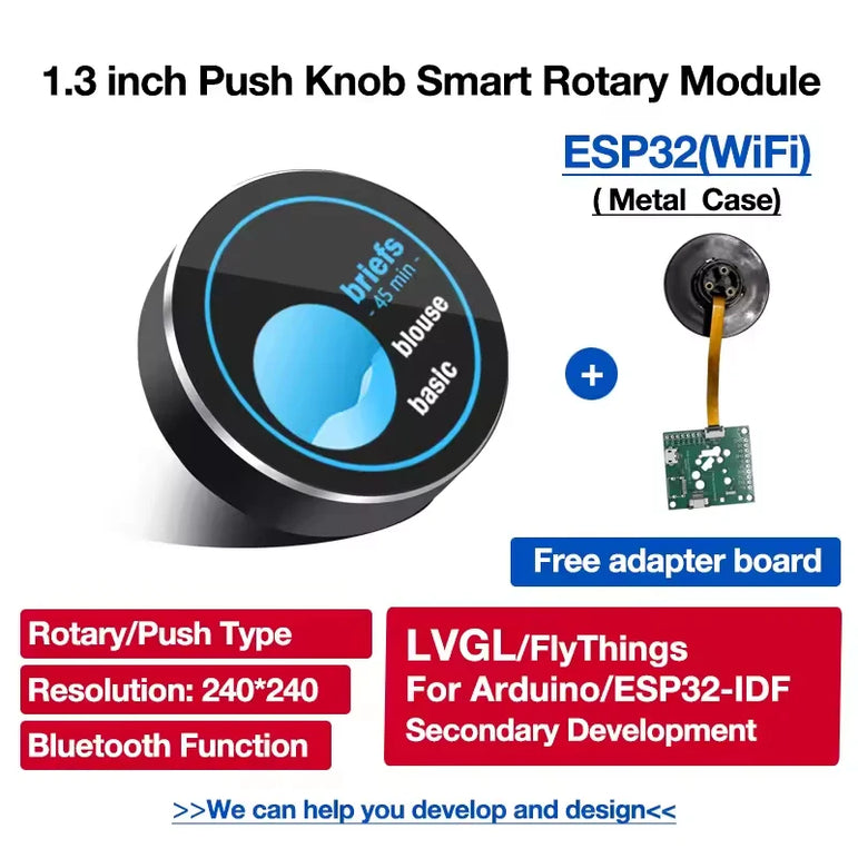 OLED ESP32 S3 LVGL Ar-duino 1.5 Inch 466*466 Circular Knob Rotary Switch Round Touch 1.5 Inch IPS OLED Display with Wifi bles
