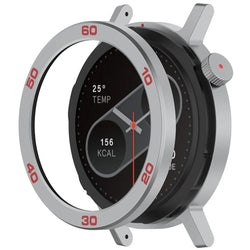 Stylish Metal Bezel Ring Replacement Case Cover for CMF by Nothing Watch Pro 2 with Tempered Glass Protector