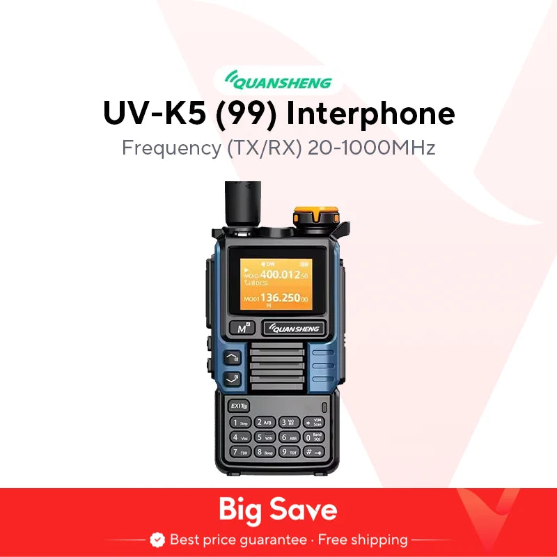 Quansheng UV-K6 Walkie Talkie 5W Air Band Radio Tyep C Charge UHF VHF DTMF FM Scrambler NOAA Wireless Frequency Two Way CB Radio