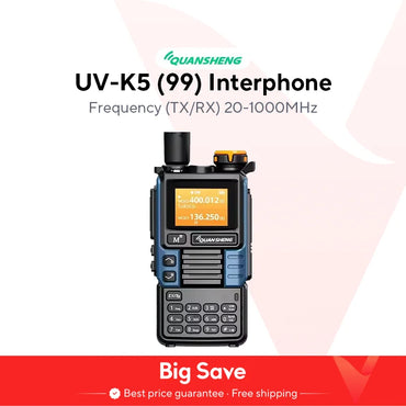 Quansheng UV-K6 Walkie Talkie 5W Air Band Radio Tyep C Charge UHF VHF DTMF FM Scrambler NOAA Wireless Frequency Two Way CB Radio