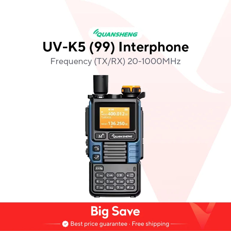 Quansheng UV-K6 Walkie Talkie 5W Air Band Radio Tyep C Charge UHF VHF DTMF FM Scrambler NOAA Wireless Frequency Two Way CB Radio