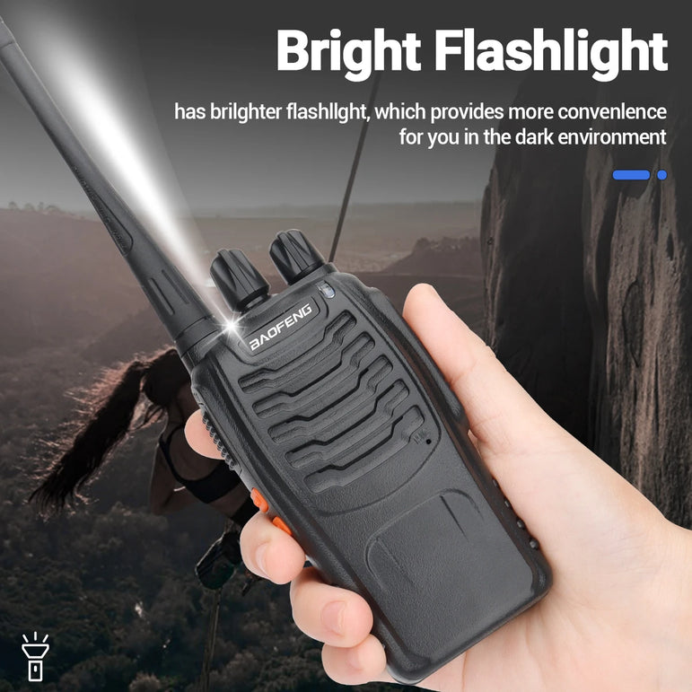 2PCS New Baofeng BF-888S Pro Upgrade Walkie Talkie Wireless Copy Frequency Long Range Portable BF888S Ham Two Way Radio Hunting