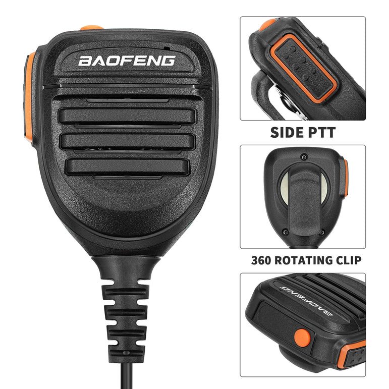Baofeng Walkie Talkie Speaker Microphone PTT Shoulder Mic Portable for Baofeng 888S UV-5R Walkie Talkie,Radios Accessories