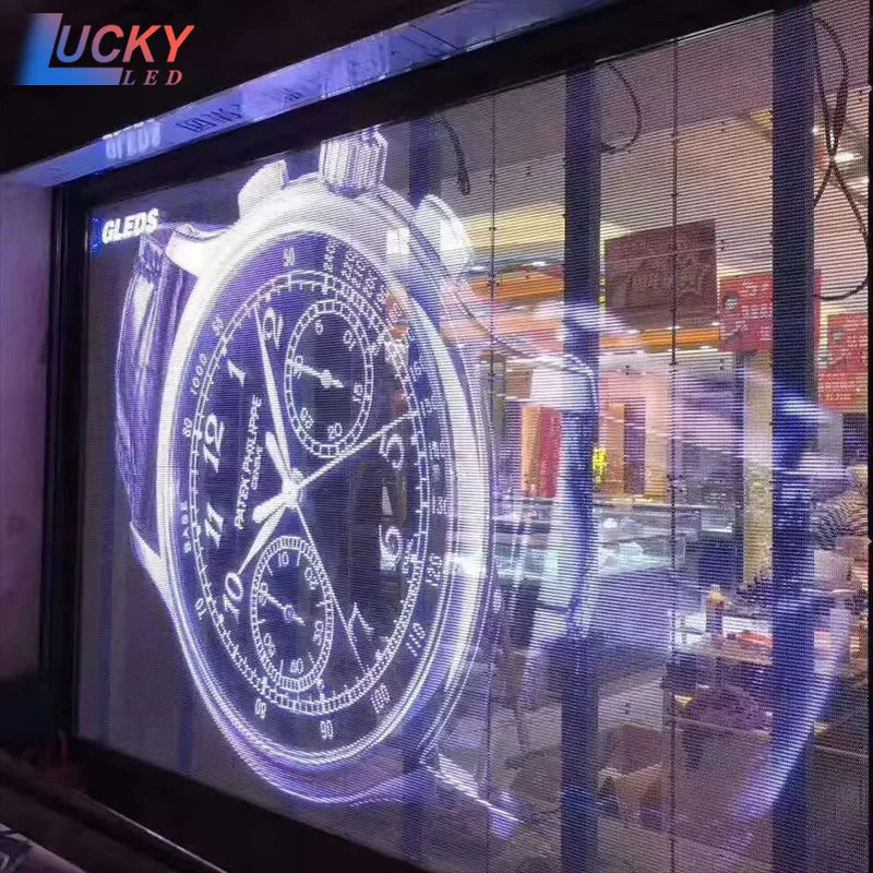 Trending High Transparency Soft Transparent LED Film Screen Glass Facade P6 P8 P10 Digital Signage Displays Flexible Display