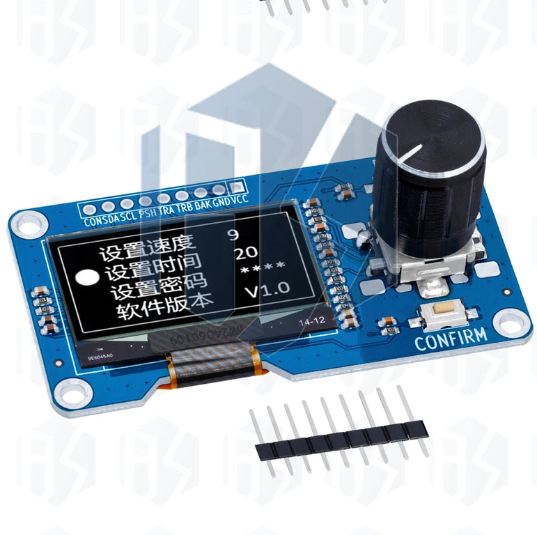 0.96/1.3 inch white oled display screen combined with EC11 rotary encoder module IIC interface for arduino
