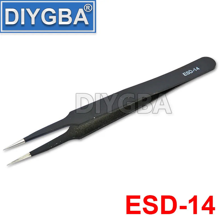 1PCS ESD-10 ESD-11 ESD-12 ESD-13 ESD-14 ESD-15 VETUS BGA ESD Stainless Steel Antistatic Tweezers SMD Reworking Soldering Tools