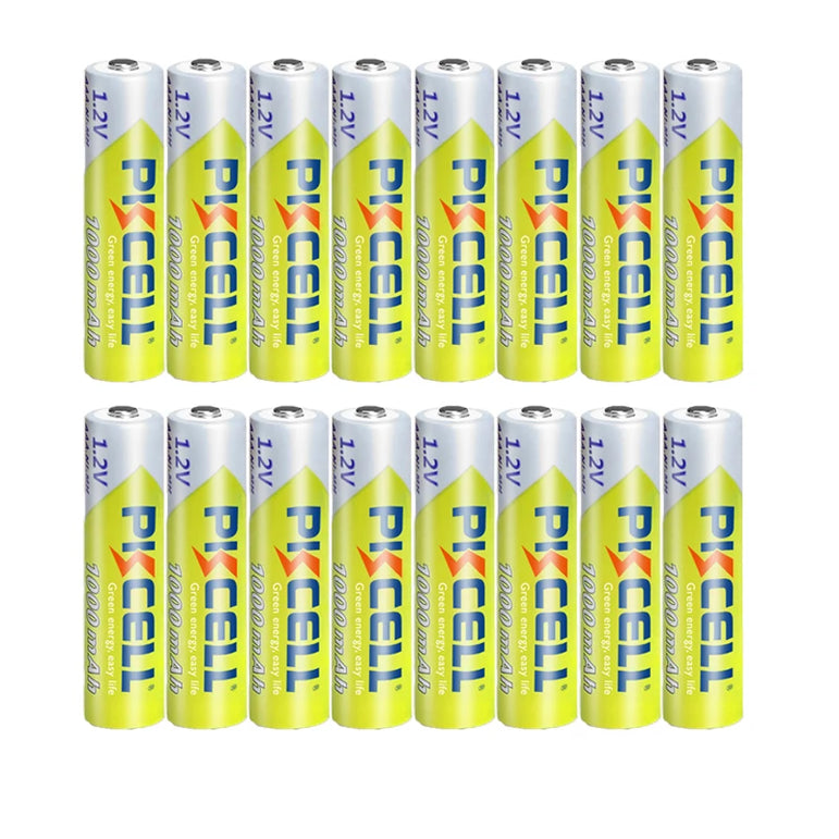 16pcs/Lot PKCELL AAA 1.2V 1000mAh Rechargeable Batteries Ni-mh 3A 1000circle times flashlight toys remote control  lamp battery