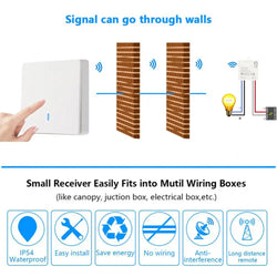 220V Wifi Wireless Switch Smart Lmap LED Lighting Controller 1/2/3gang Remote Control RF Relay Receuver Board Wall Switch