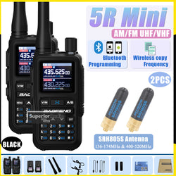 1/2PCS Baofeng UV-5R Mini Walkie Talkie Bluetooth Programming Type-C Dual PTT Lightweight 999 Channels Flashlight Frequency Copy