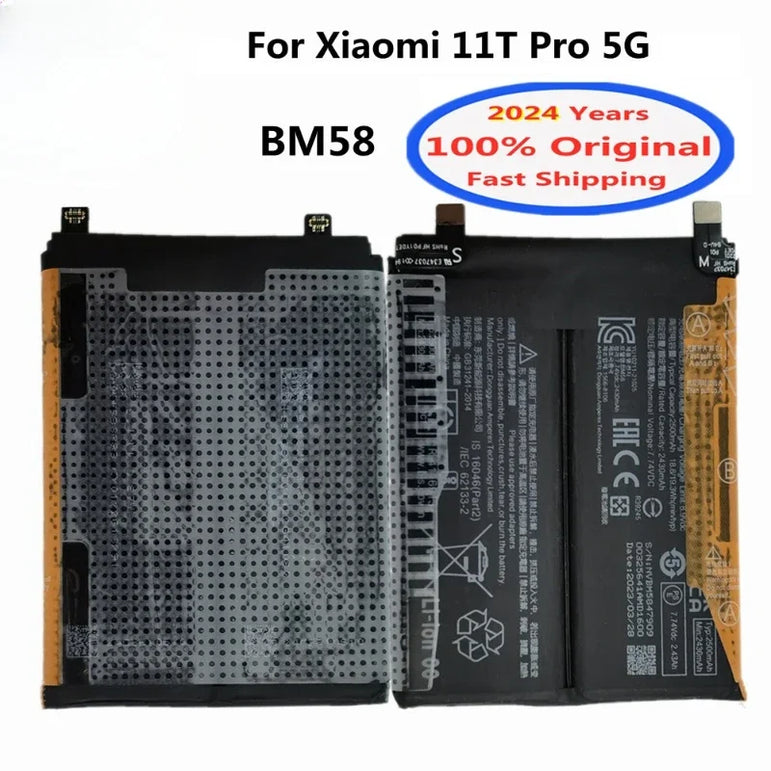 Battery For Xiaomi 11T Pro 5G 11TPro BM58 Phone Battery 5000mAh Replacement Batteries In Stock Mobile Phone Batteries
