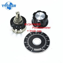 1set 2W Potentiometer Knob Kit RV24YN20S B103 B104 B502 B504 5K 10K 100K 500K+ MF-A03 Knob 6mm with Scale Plate Sheet