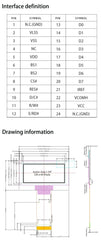 1.54-inch OLED LCD display screen with 128x64 plug SSD1309/CH1116G monochrome small screen