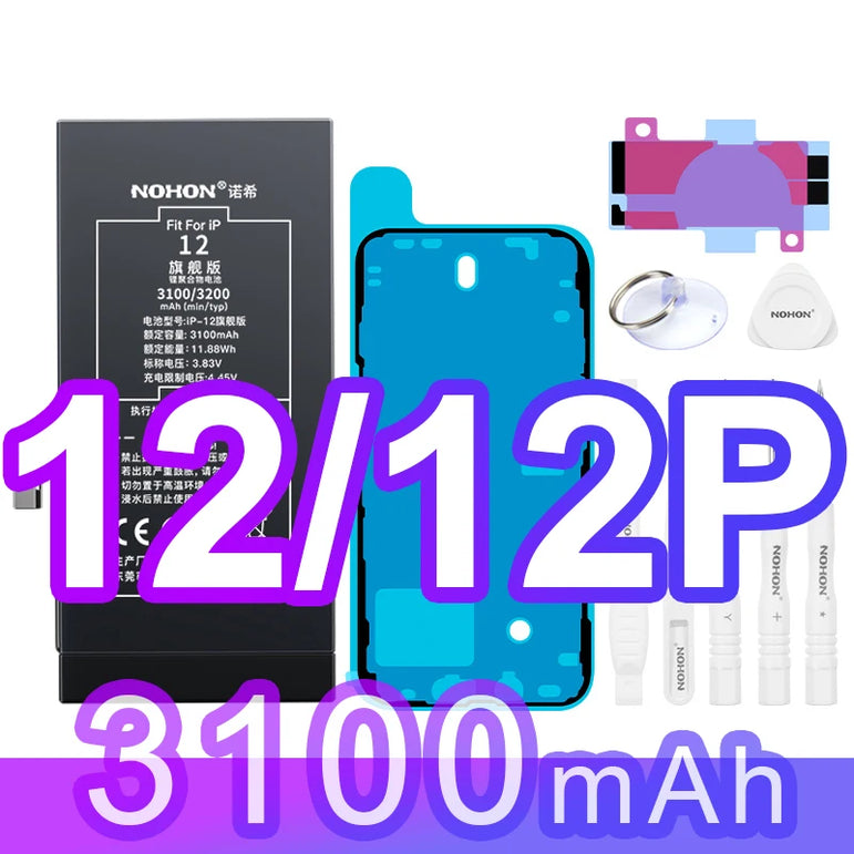 NOHON 3500mAh Battery for iPhone 14 13 11 12 Pro 15 SE 2022 2020 SE3 SE2 X XR XS Max Replacement Batteries Big Capacity
