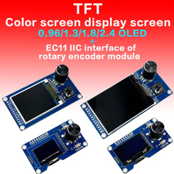 0.96/1.3/1.8/2.4-inch OLED display screen with matrix 4 key interfaces/EC11 rotary encoder combination module IIC/SPI interface