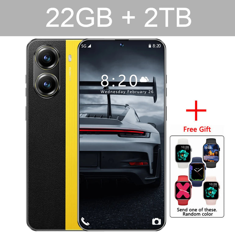 2025 New X7 Pro Case for 7.3HD Smartphone 5G Dual Card 8000mAh Battery Android 14 Global Version