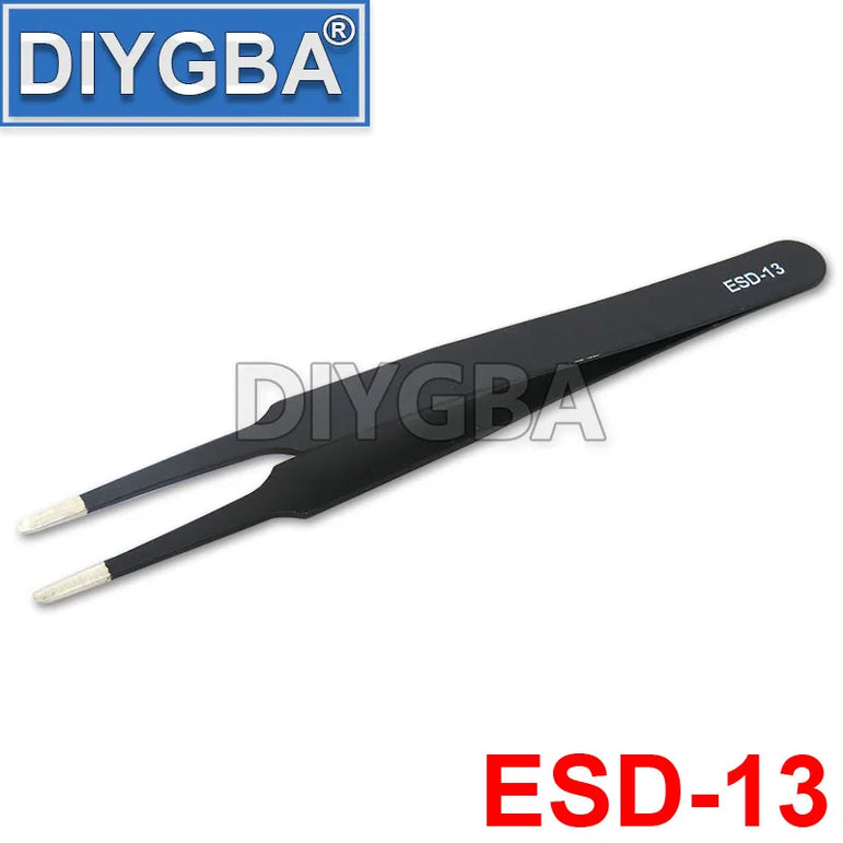 1PCS ESD-10 ESD-11 ESD-12 ESD-13 ESD-14 ESD-15 VETUS BGA ESD Stainless Steel Antistatic Tweezers SMD Reworking Soldering Tools