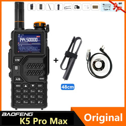 Baofeng K5 Pro Max Walkie Talkie 12W High Capacity UHF VHF AM FM Two Way Radio UVK5 Full Band LCD Noise Reduction DTMF Ham Radio