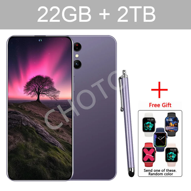 New SMS 24 Ultra Mobile Phones 22GB+2TB Global Version Smartphone 5G Dual Sim Android Cellphones Snapdragon 8 gen 3 Cell Phone
