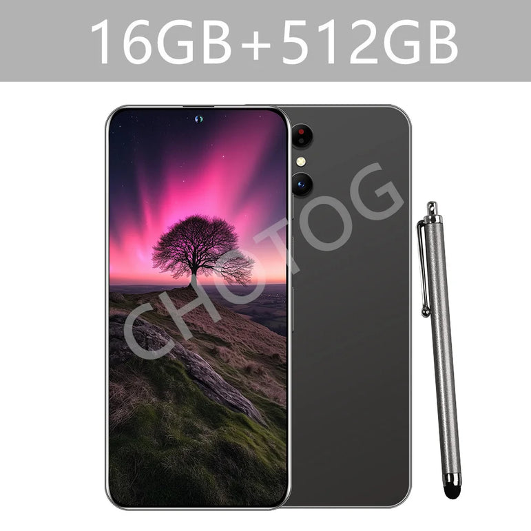 New SMS 24 Ultra Mobile Phones 22GB+2TB Global Version Smartphone 5G Dual Sim Android Cellphones Snapdragon 8 gen 3 Cell Phone