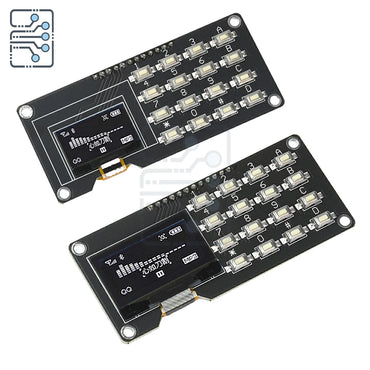 0.96 inch/1.3 inch  LCD Screen Board OLED Display Module IIC White SH1106 SSD1306 SSD1315 with 4x4 Key Matrix Keypadfor Arduino