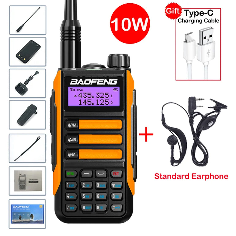 2025 Baofeng UV-16 Max IP68 Waterproof Walkie Talkie Dual Band High Power CB Radio Vhf Uhf CB Ham Radio Long Range Two Way Radio