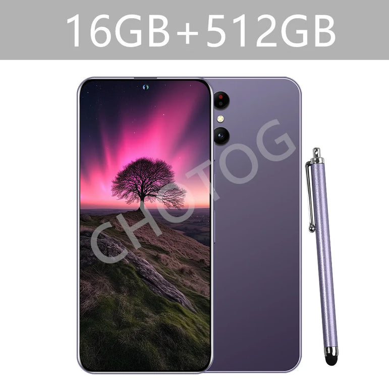 New SMS 24 Ultra Mobile Phones 22GB+2TB Global Version Smartphone 5G Dual Sim Android Cellphones Snapdragon 8 gen 3 Cell Phone