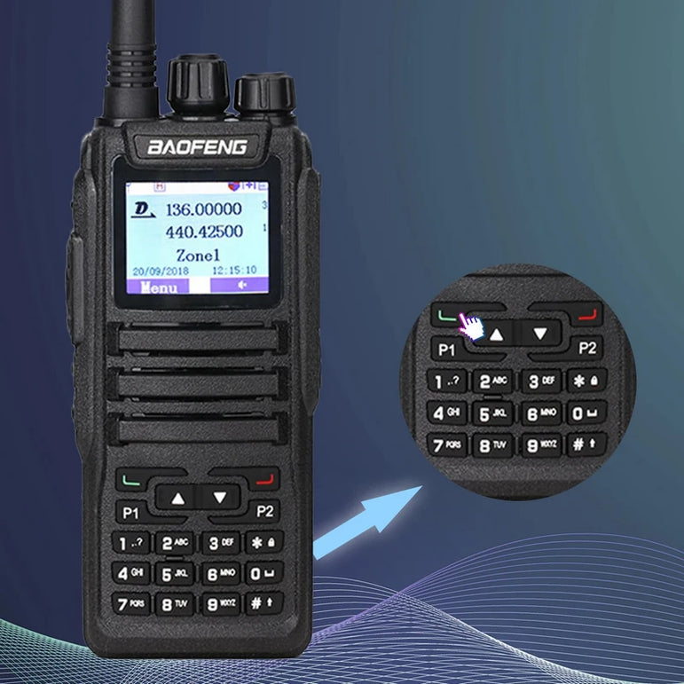 Baofeng Dm 1701 Digital Walkie Talkie Long Range dual Mode dmr Analog Open Gd77 Time slot Tier 1 +2 Radio 1801UV