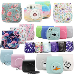 Fujifilm Instax Mini Camera Case Bag PU Leather Cover with Shoulder Strap For Instax Mini 9 Mini 8 Mini 11 Instant Film Cameras